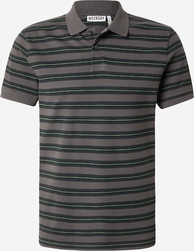 Marškinėliai iš WEEKDAY, spalva – pilka / žalia / juoda, Prekių apžvalga