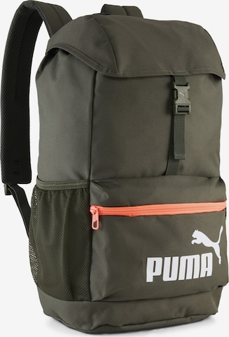 PUMA Backpack 'Phase Hooded' in Green: front