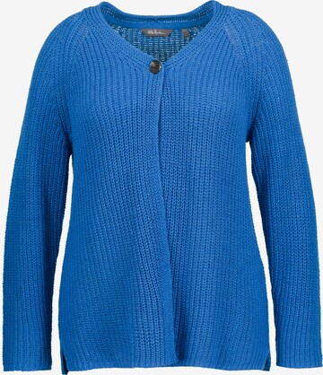 Ulla Popken Knit Cardigan in Blue: front