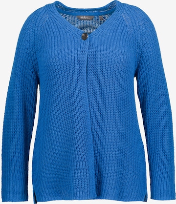 Ulla Popken Knit Cardigan in Blue: front