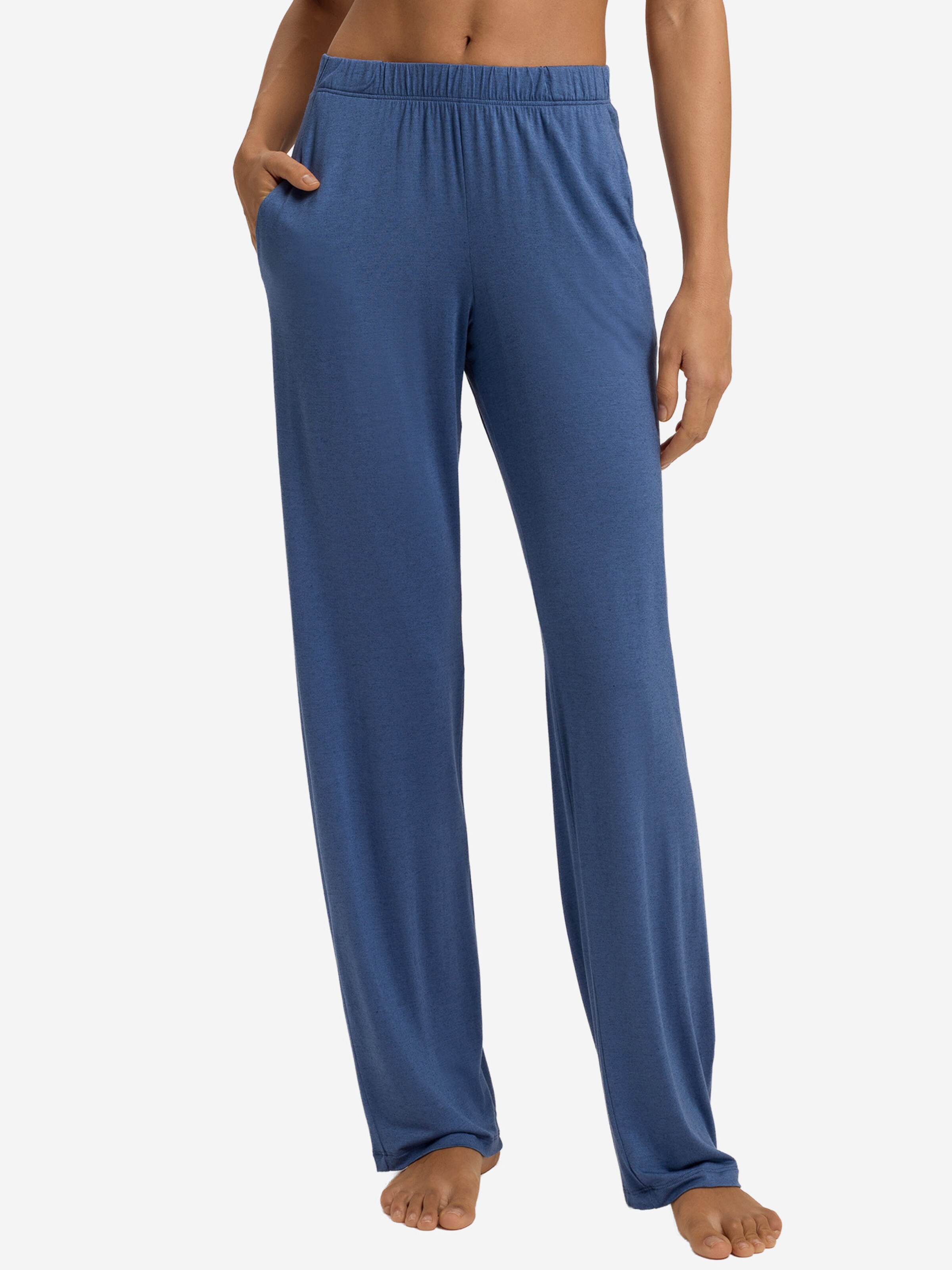 Hanro Loosefit Sweatpants ' Natural Wear ' in Blau: Vorderseite