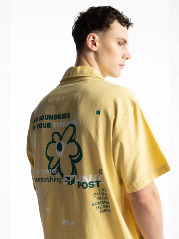 Giesto - Regular Fit Camisa em amarelo