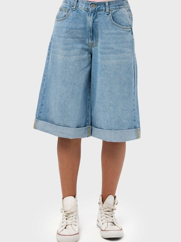 Loosefit Jean 'ELASTICATED BERMUDA DENIM SHORT' IT'S BASIC en bleu