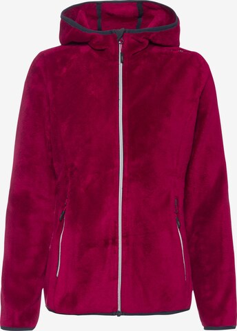 CMP Athletic Fleece Jacket in Red: front