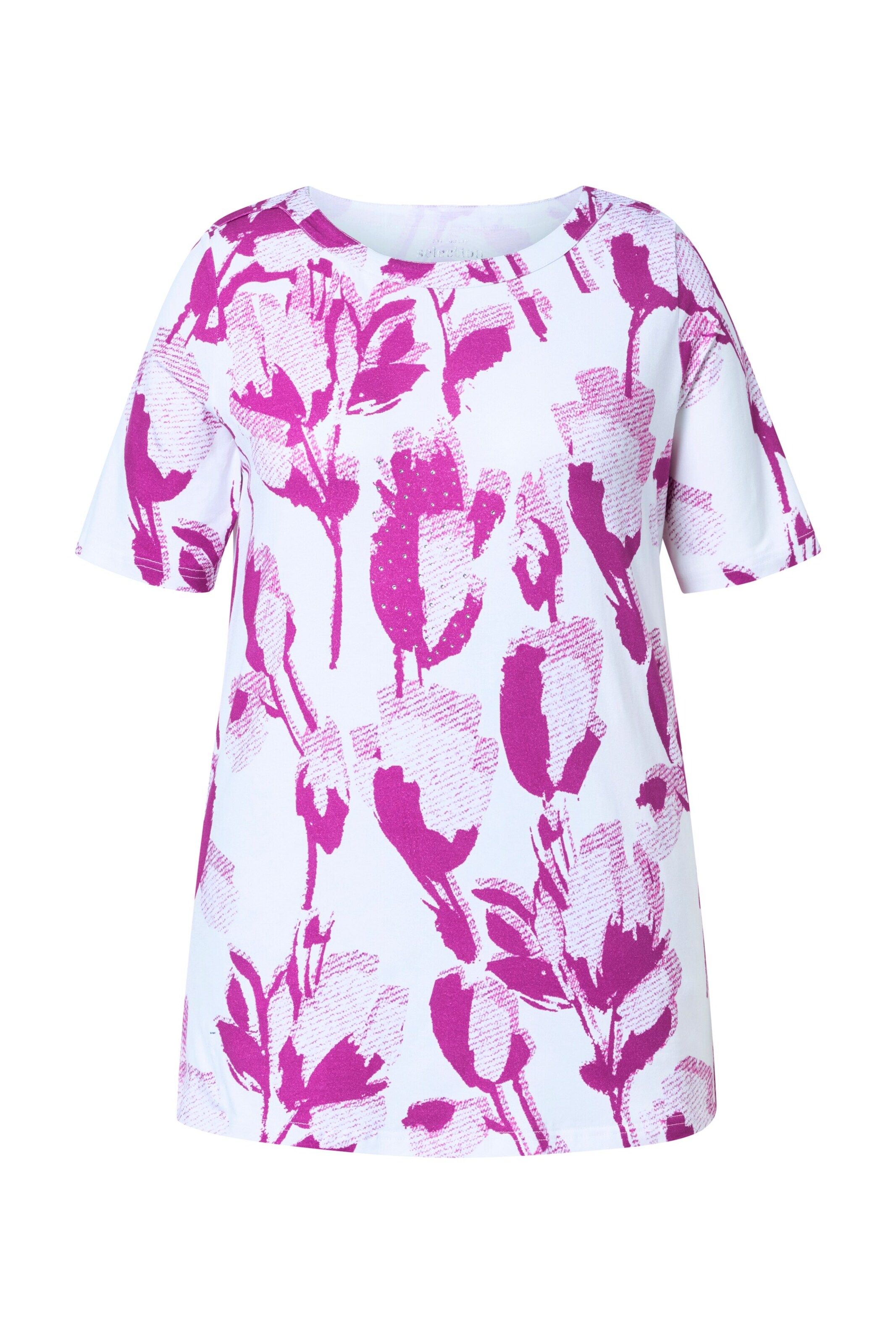 Ulla Popken Shirt in Weiß: Vorderseite