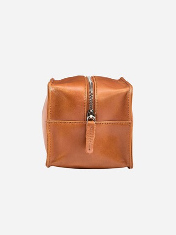NEGOTIA Leather Toiletry Bag 'Caldre' in Brown