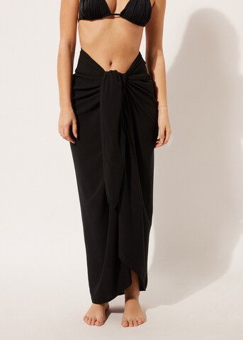 CALZEDONIA Beach Towel in Black: front