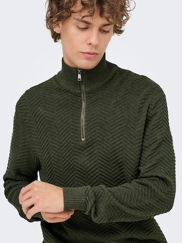 Only & Sons Pullover i grøn