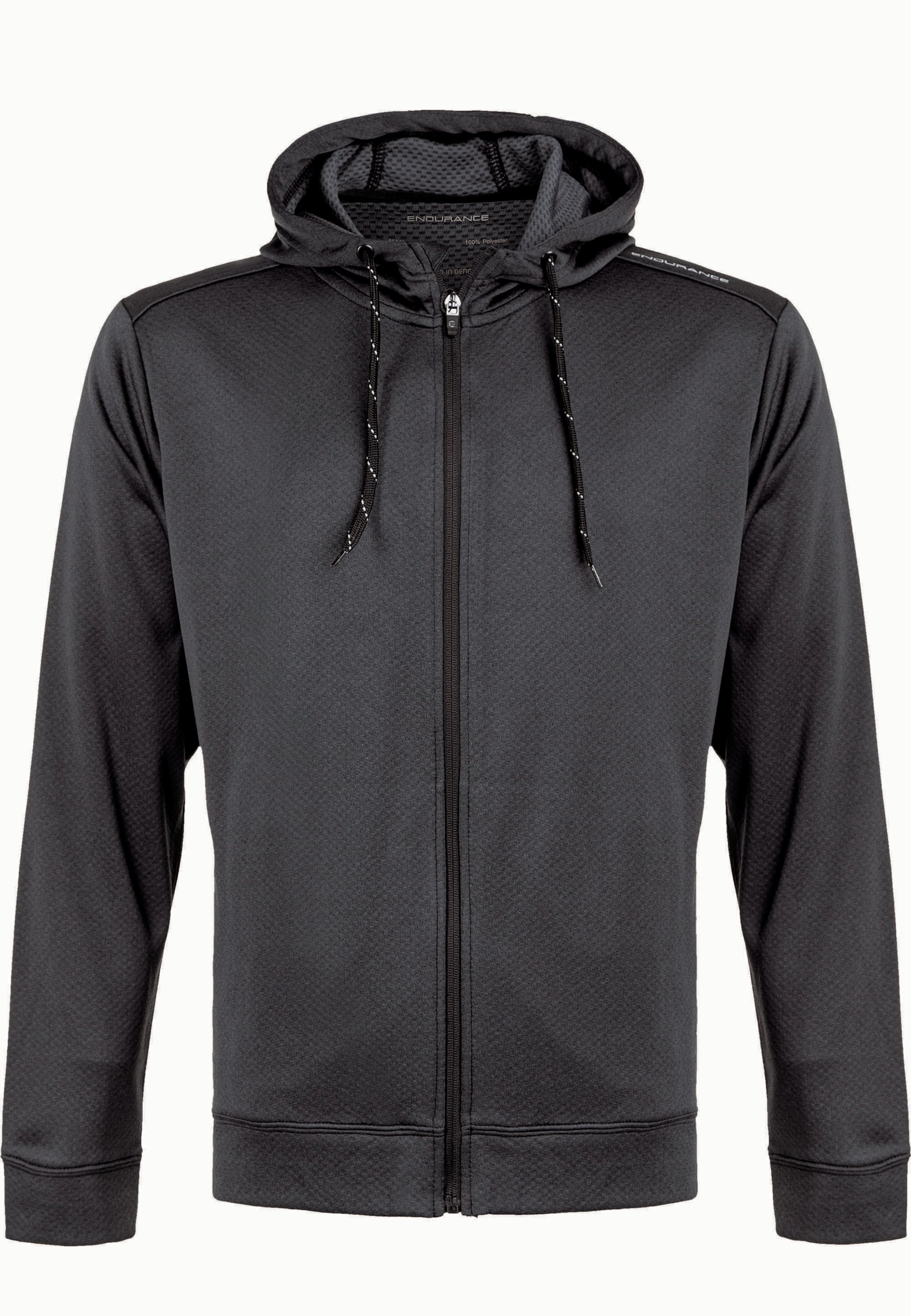 ENDURANCE Sports sweat jacket 'Dereff' in Black: front