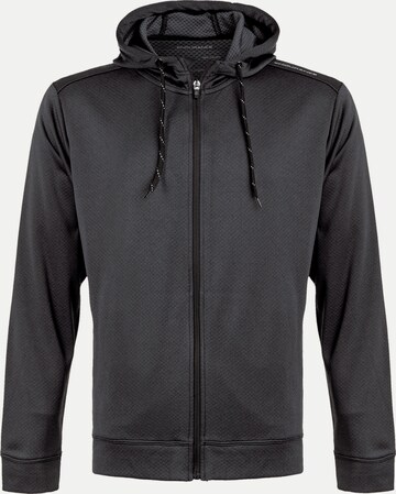 ENDURANCE Athletic Zip-Up Hoodie 'Dereff' in Black: front