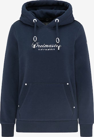 Sweat-shirt DreiMaster Maritim en bleu : devant