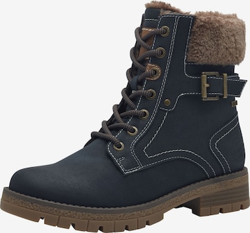 Bottines à lacets s.Oliver en bleu : devant