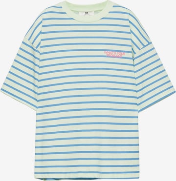 Pull&Bear Tričko 'PACIFIC' - Modrá: predná strana