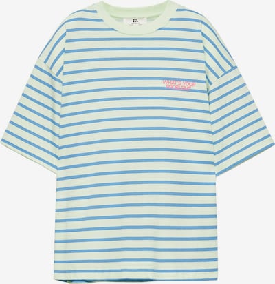 Pull&Bear Paita 'PACIFIC' koossa XS värissä kuninkaallisen sininen / roosa / offwhite, Tuotenäkymä