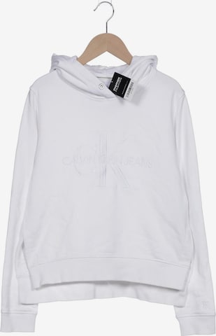 Calvin Klein Jeans Sweatshirt & Zip-Up Hoodie in S in White: front