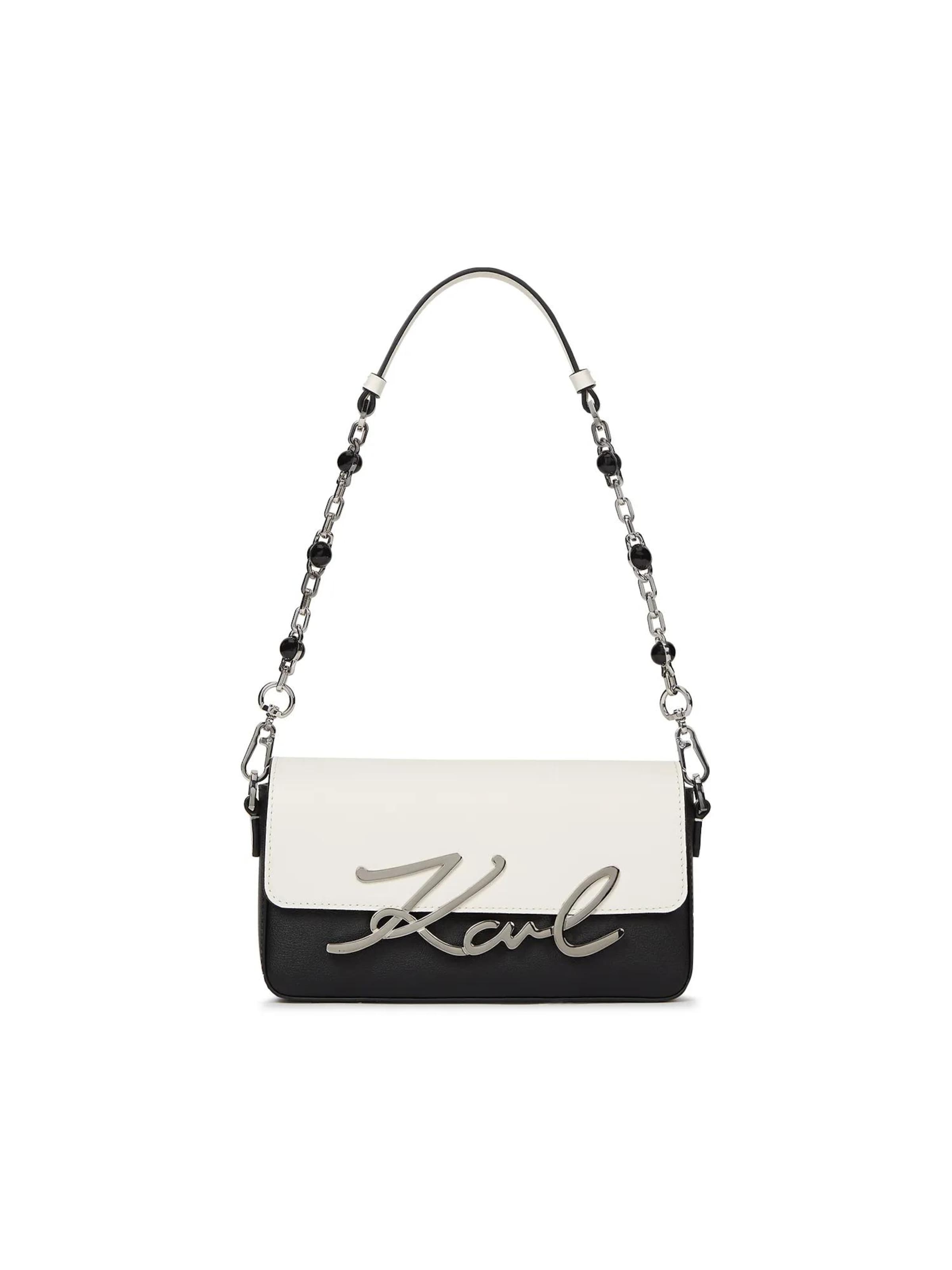 Karl Lagerfeld Наплечная сумка 'K/Signature' в Черный: спереди