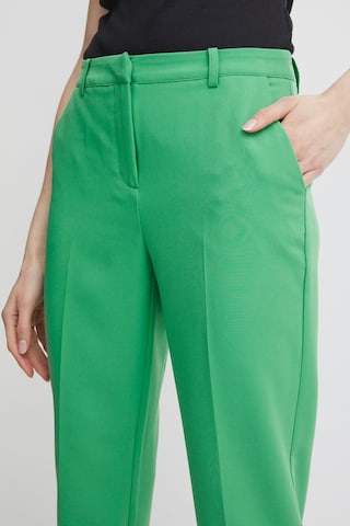 Coupe slim Pantalon à pince 'Lexi' ICHI en vert