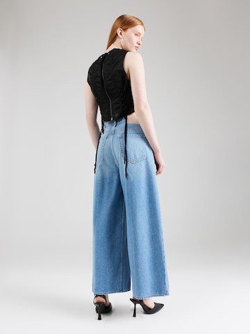MOTHER Wide Leg Jeans 'THE DINNER BELL' in Blau