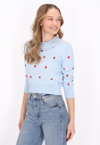 MYMO Trui 'Comfy' in Blauw: voorkant