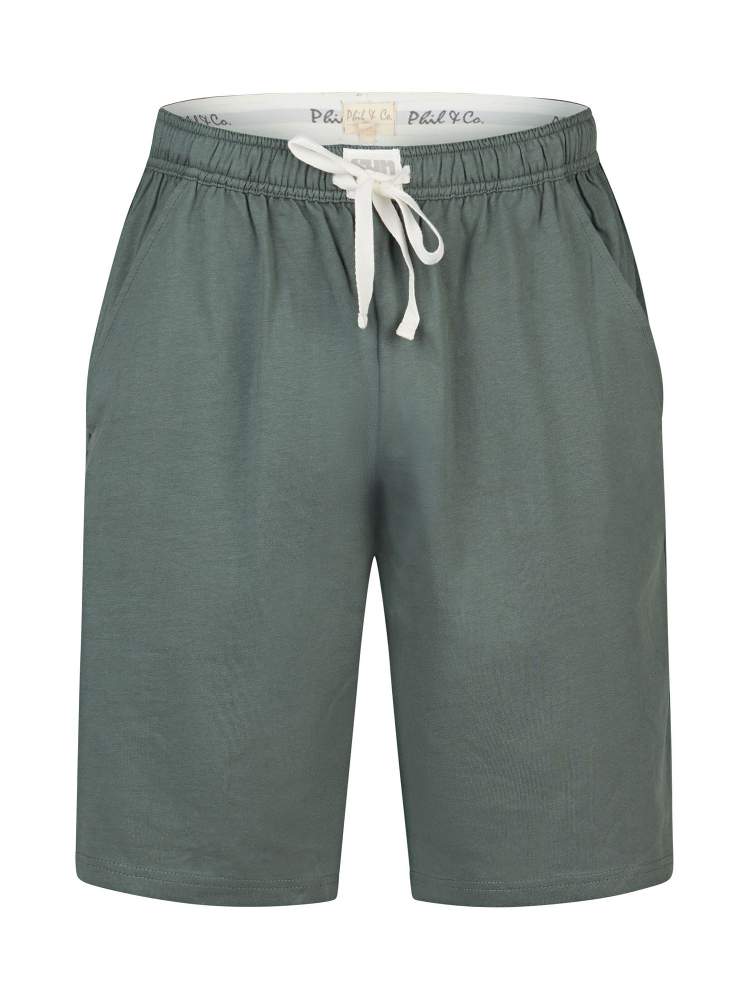 Phil & Co. Berlin Pyjama kort ' Monday ' in Groen