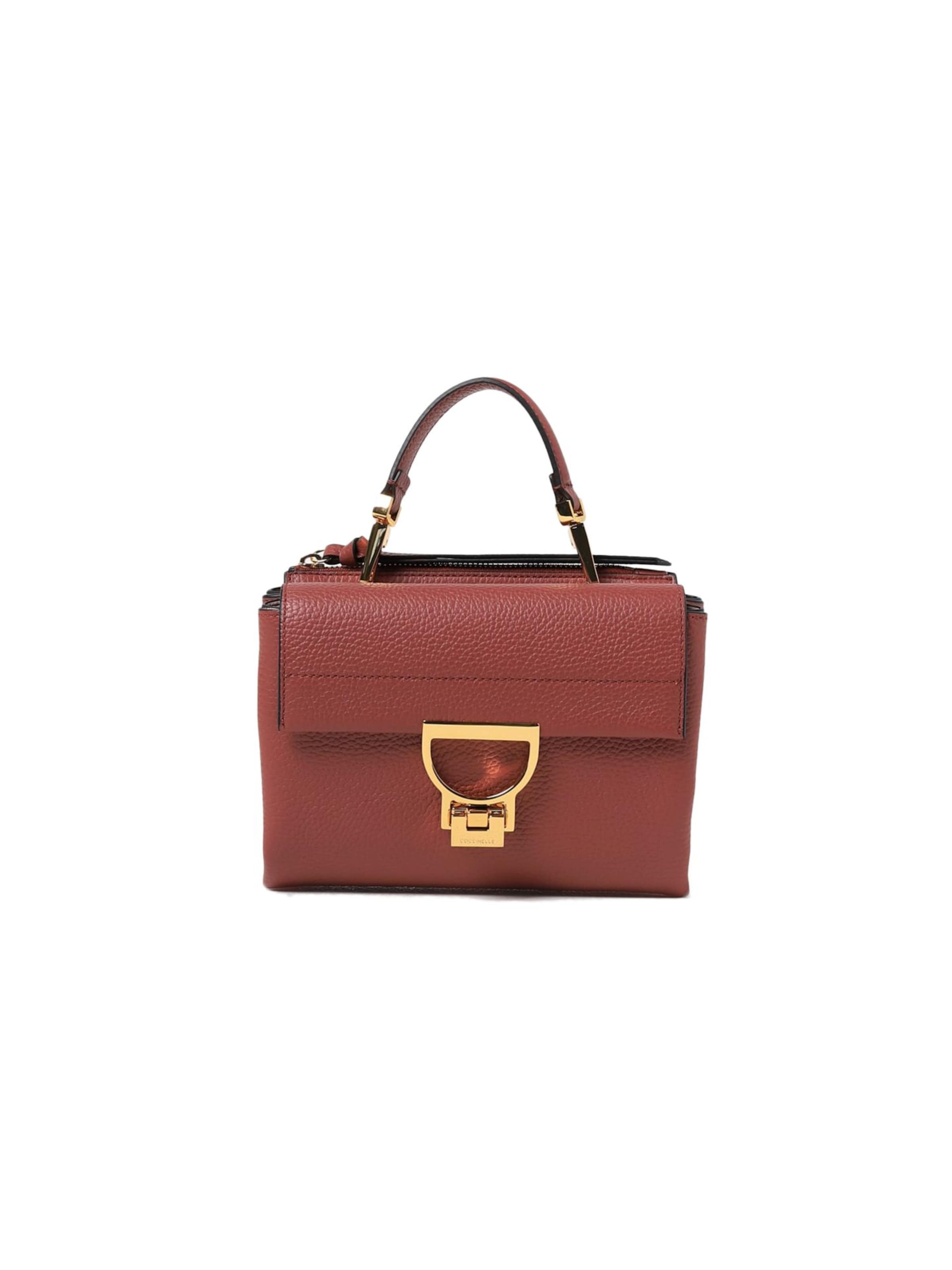 Coccinelle Schoudertas 'Arlettis Handbag Grained Leather' in Bruin: voorkant