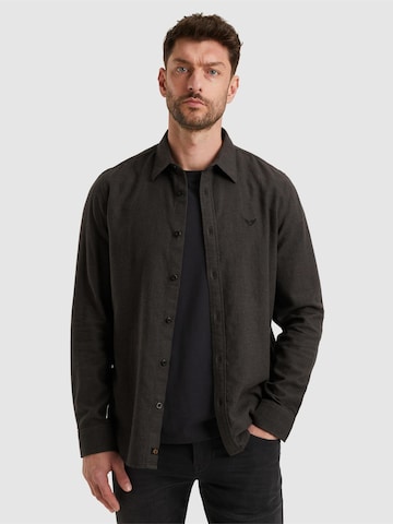 PME Legend Regular Fit Skjorte 'Shirt with allover texture' i sort: forside