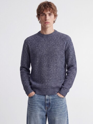 JACK & JONES Svetr 'JORFREDERIKSBERG OLLIE' – modrá: přední strana