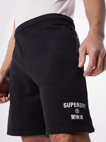 Regular Pantalon Superdry en noir