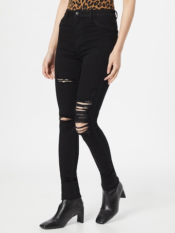 Tally Weijl Skinny Jeans in Black: front