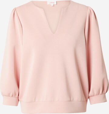 s.Oliver Sweatshirt in Roze: voorkant