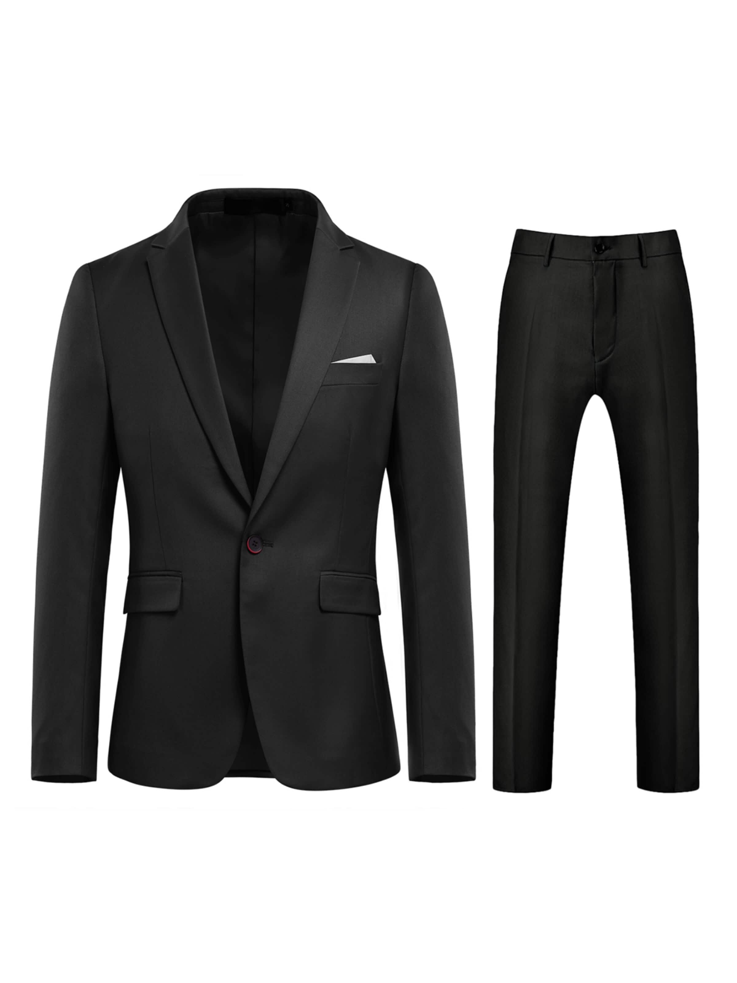 YOUTHUP Slim fit Suit 'Kavalier' in Black: front
