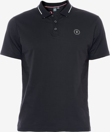 Le Temps Des Cerises Poloshirt 'ARON' in Schwarz: predná strana