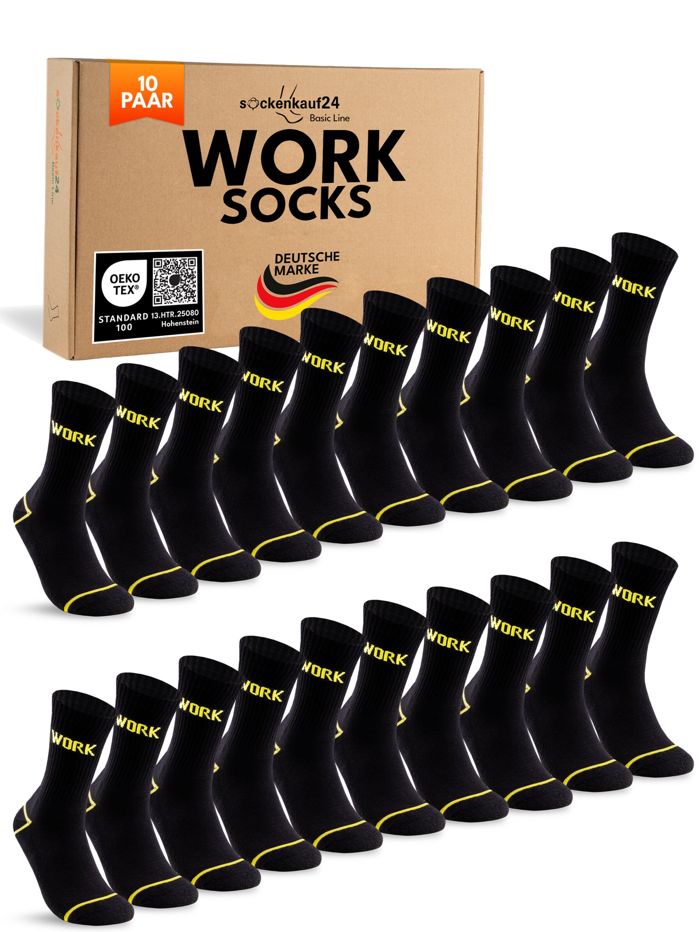 sockenkauf24 Socks 'WORK Socken' in Black: front