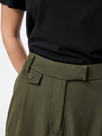 Wide Leg Pantalon à pince PIECES en vert