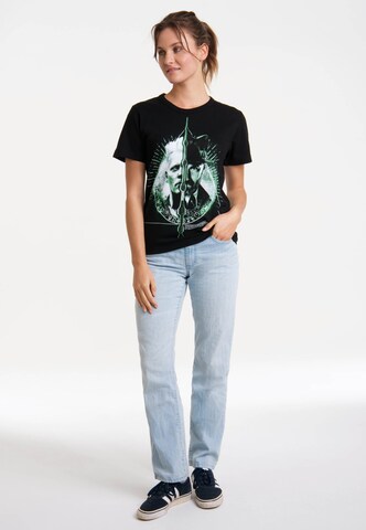 LOGOSHIRT Shirt 'Fantastic Beasts - Grindelwald vs. Dumbledore' in Zwart