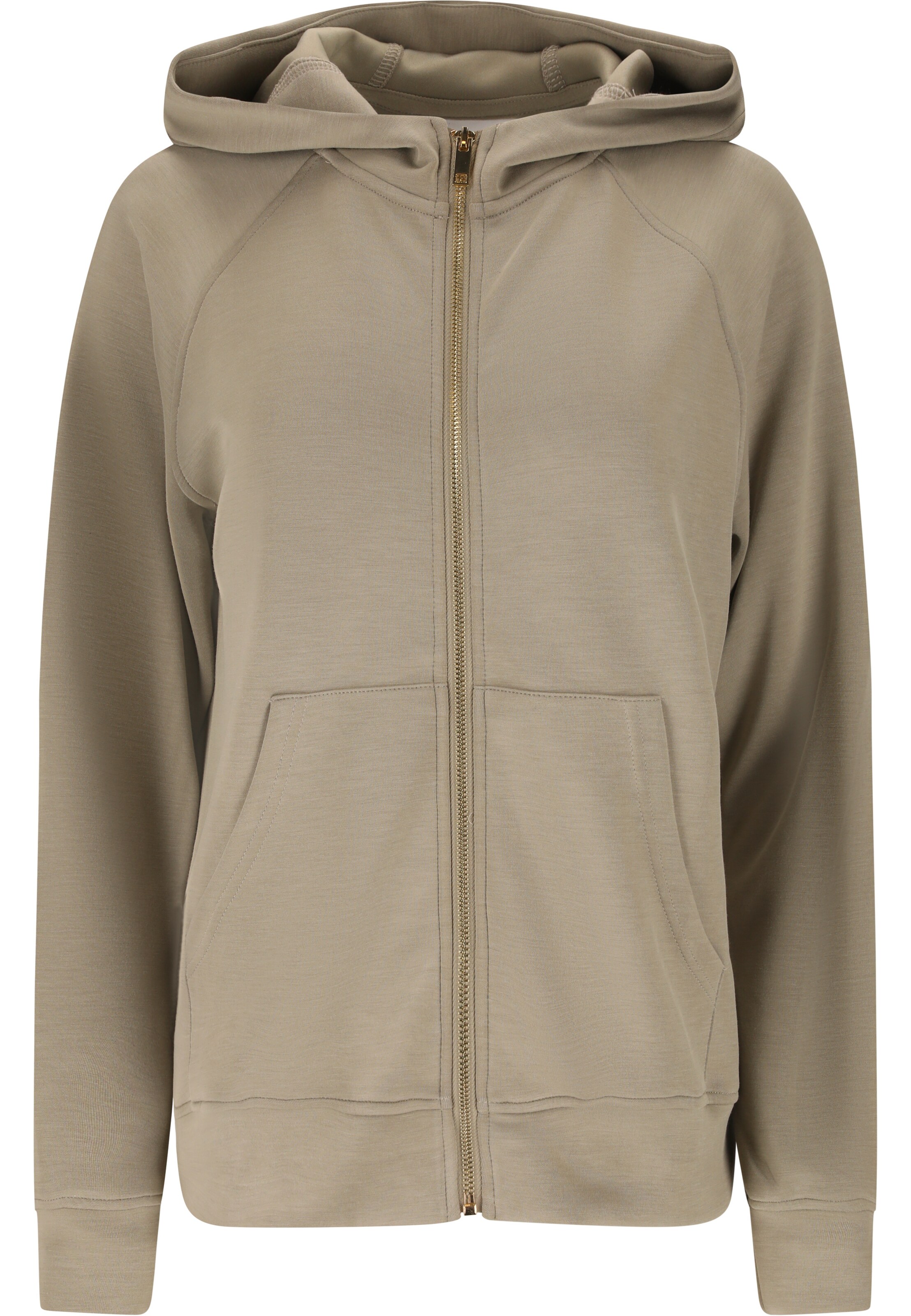 Athlecia Sweatvest 'Jacey' in Beige: voorkant