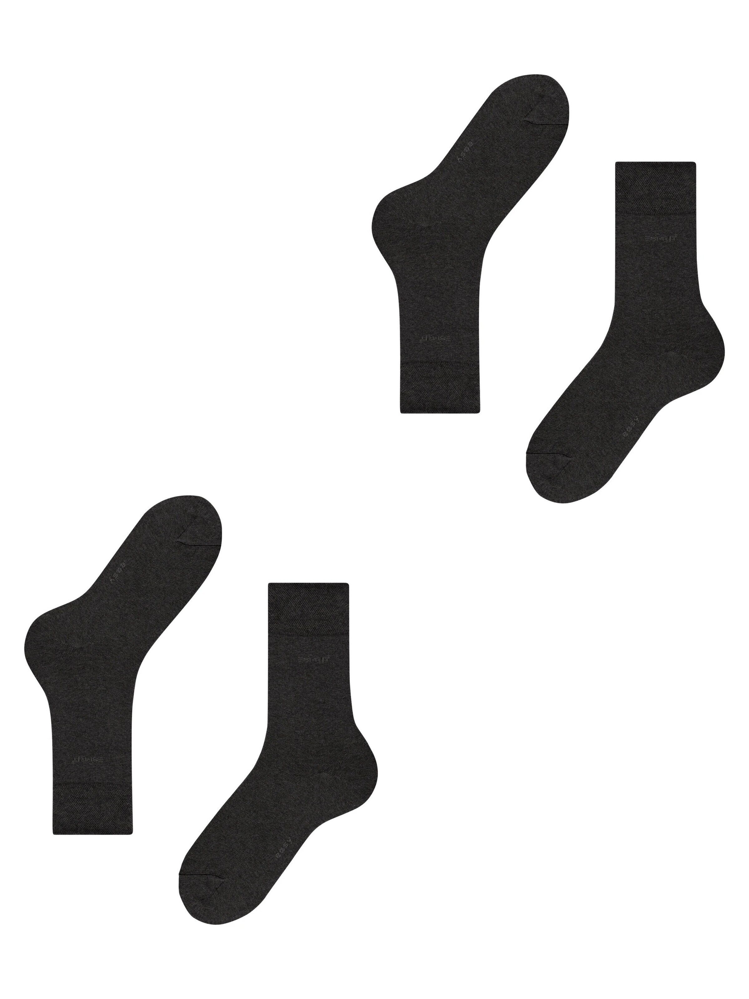ESPRIT Socks 'Basic Easy 2-Pack' in Grey
