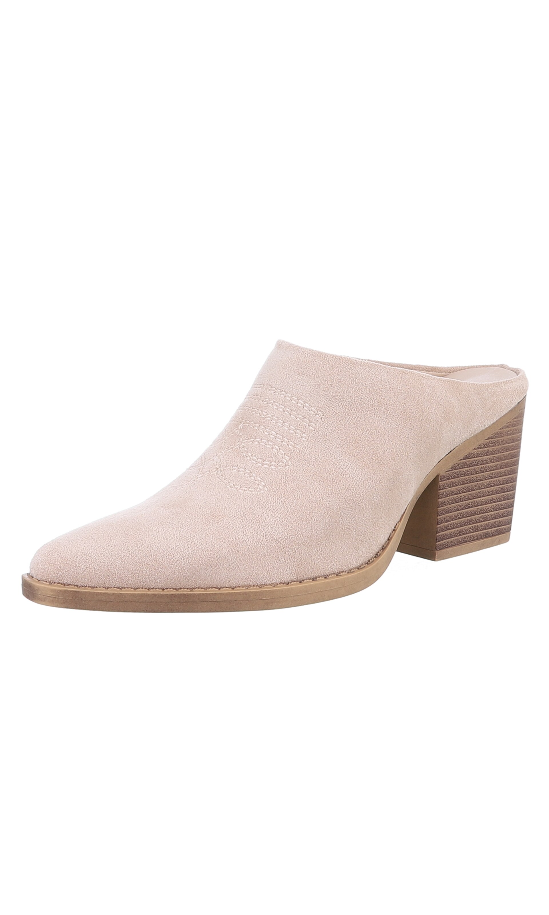Ital-Design Pantolette in Beige: Vorderseite