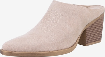 Ital-Design Pantolette in Beige: Vorderseite