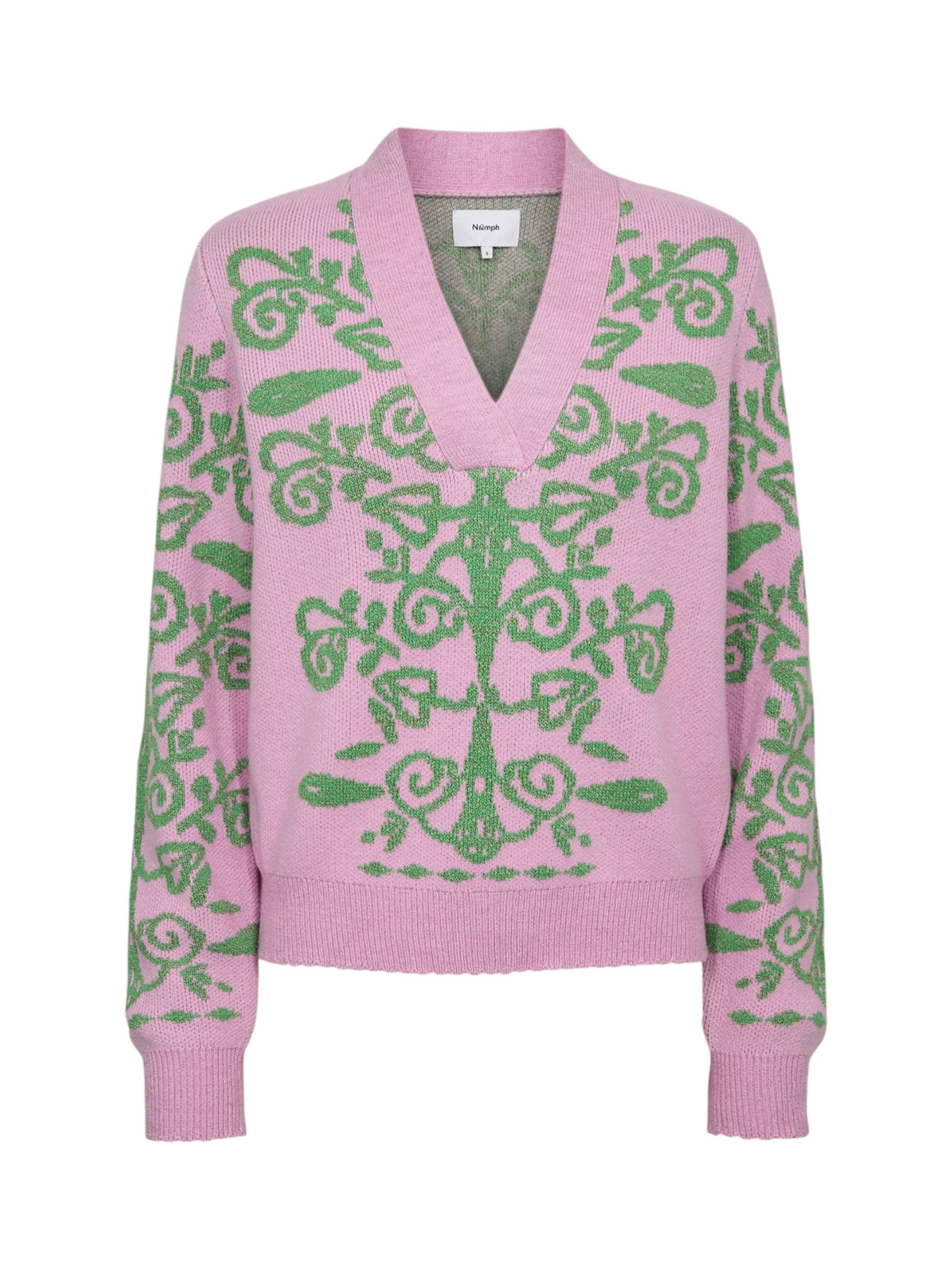 NÜMPH Trui 'NUSEIDA PULLOVER' in Roze: voorkant