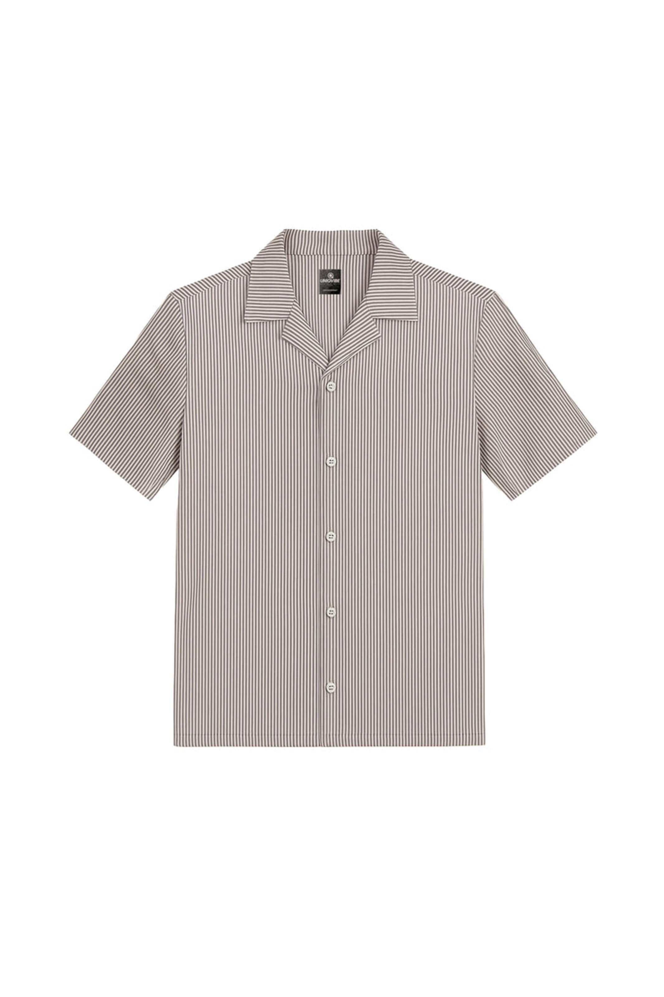 UNIQVIBE Regular fit Overhemd in Beige: voorkant