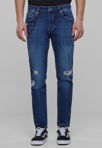 2Y Premium Regular Jeans in Blau: Vorderseite