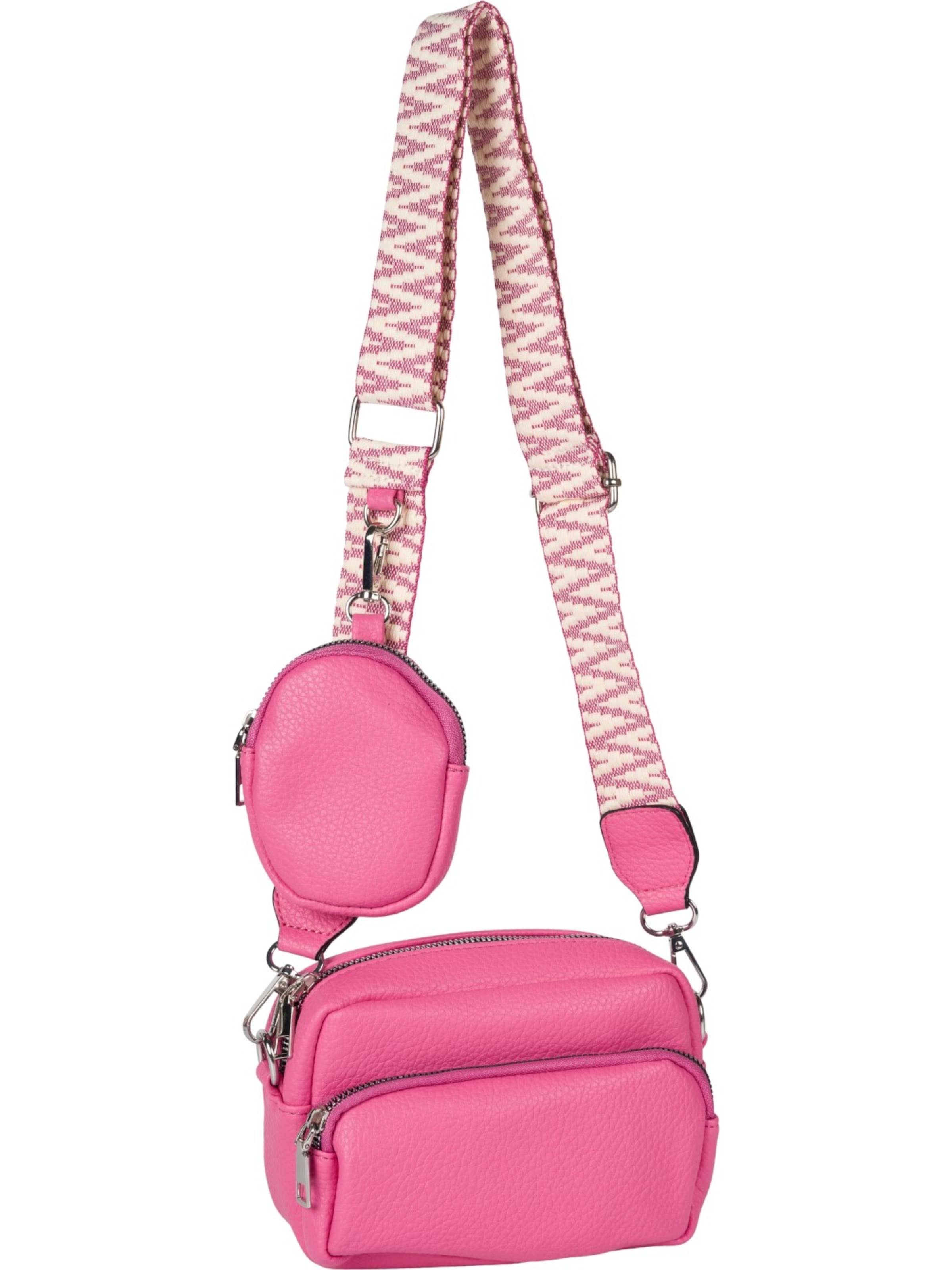 styleBREAKER Umhängetasche 'Rechteckige Umhängetasche Set 2-Teilig'‌‌‌‌‌‌ in Pink: Vorderseite