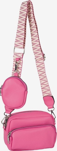 styleBREAKER Umhängetasche 'Rechteckige Umhängetasche Set 2-Teilig' in Pink: Vorderseite