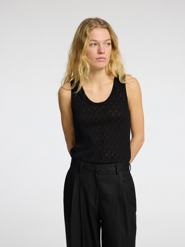 SELECTED FEMME Knitted Top 'SLFAgny' in Black: front