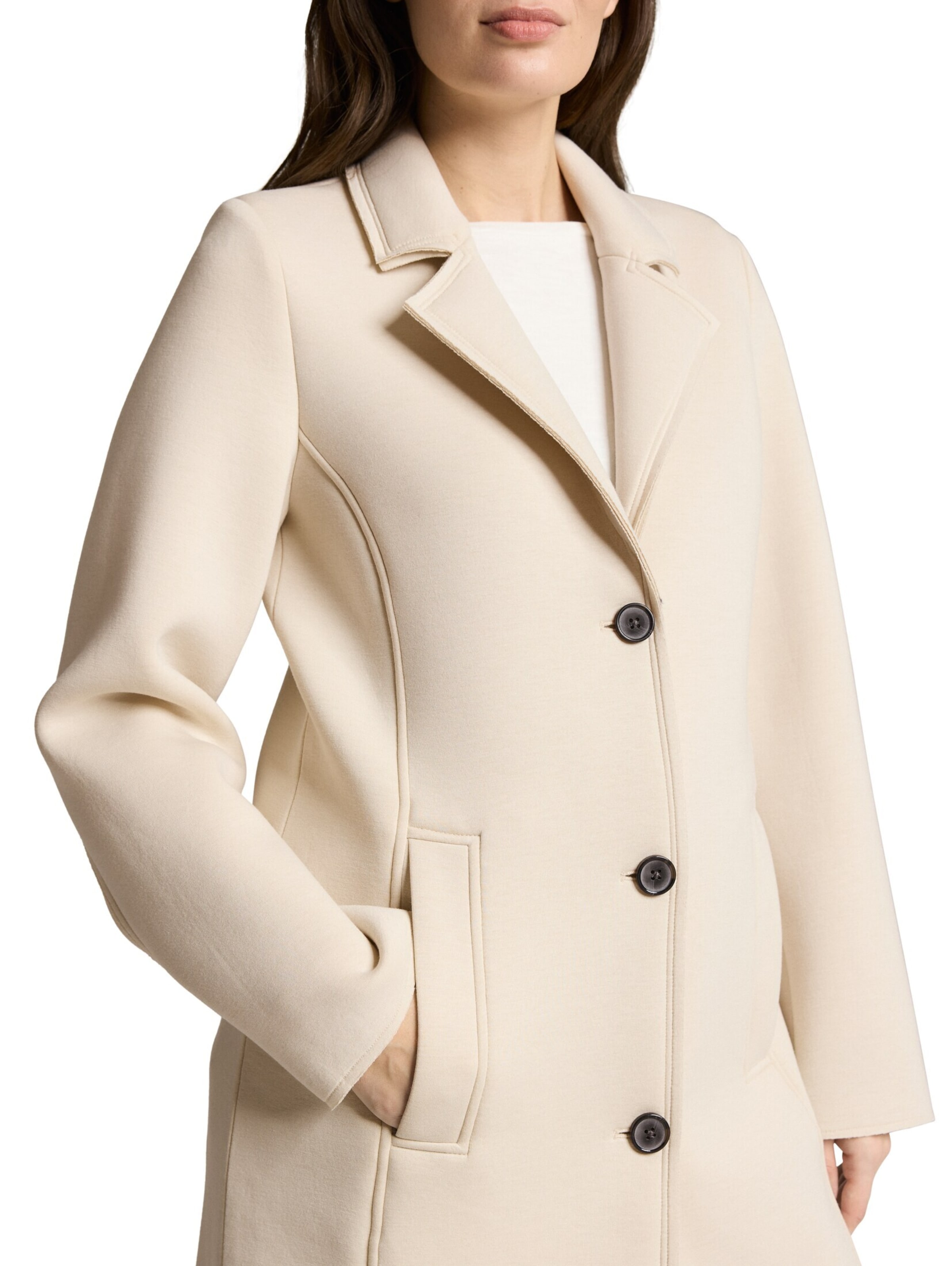 Manteau mi-saison 'Scuba' TOM TAILOR en beige