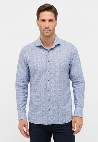 ETERNA Regular fit Zakelijk overhemd in Blauw: voorkant