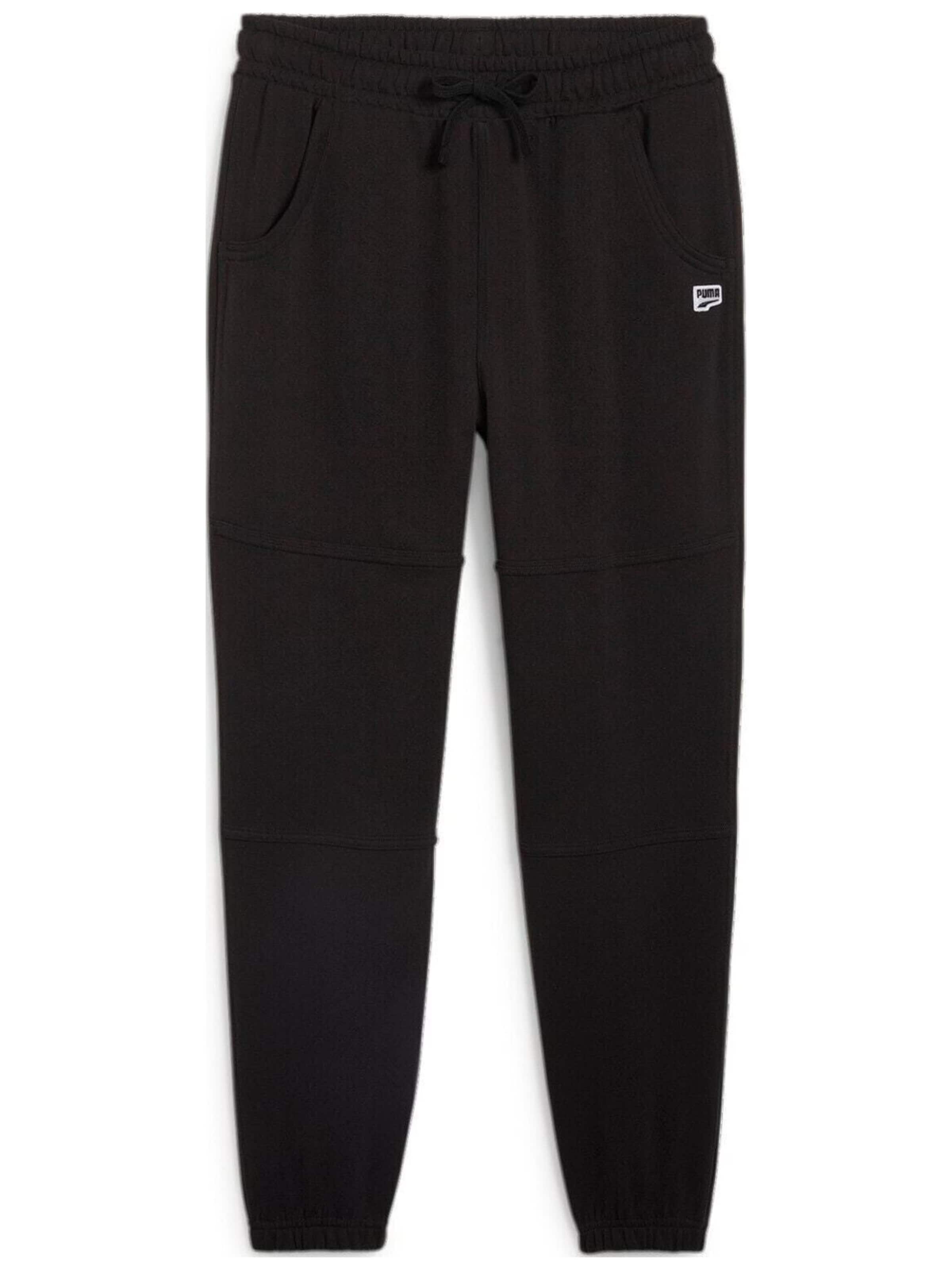 regular Pantaloni sportivi 'Puma Downtown Sweatpants Tr' di PUMA in nero: frontale