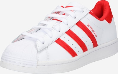 ADIDAS ORIGINALS Baskets basses 'Superstar' en rouge / blanc, Vue avec produit