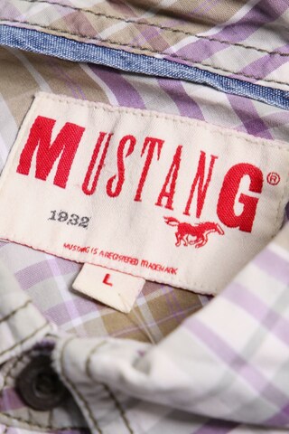 MUSTANG Button Up Shirt in L in Purple